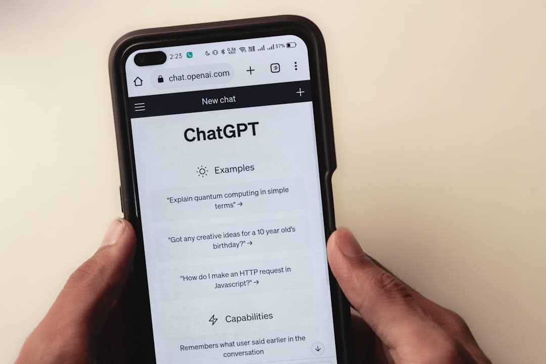 Photo Chatbot interface