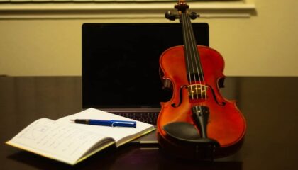 Photo Virtual music lesson