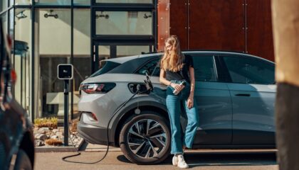 Photo Electric Vehicle Charging