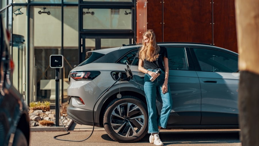 Photo Electric Vehicle Charging