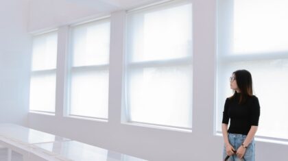 Photo Automated Window Blinds
